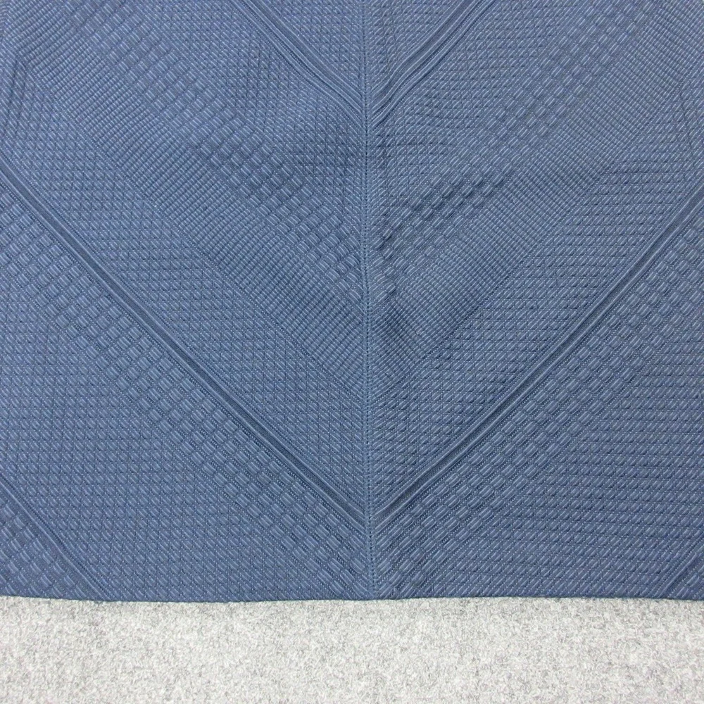 Tory Burch Skirt Womens Small Navy Blue Geometric Knit Pencil Stretch Career